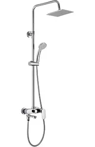 Душевая система со смесителем для ванны Aquanet Quadro хром FSC1604-2 Душевая система со смесителем для ванны Aquanet Quadro хром FSC1604-2, 1