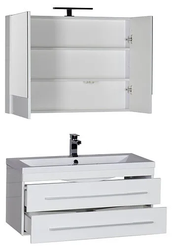 Шкаф-зеркало Aquanet Нота 90 L белый 00165371 Шкаф-зеркало Aquanet Нота 90 L белый 00165371