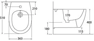 Биде подвесное Allen Brau Fantasy розовый 4.11006.SM, 2