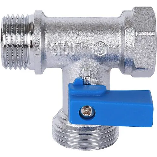 Кран шаровый трехпроходной ½&quot;н x ¾&quot;н x ½&quot;в Stout SVB-0124-123412