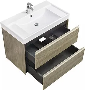 Тумба-умывальник подвесная Roca Ona 80 вяз тёмный A857630511+ZRU9307562, 4