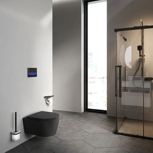 Унитаз подвесной безободковый Am.Pm Func FlashClean черный матовый C8F1700MBSC