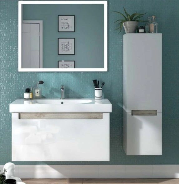 Тумба-умывальник подвесная Kerama Marazzi Buongiorno Plus 100 белый/дуб кантри BGP.100.1+1\WHT+BG.wb.100