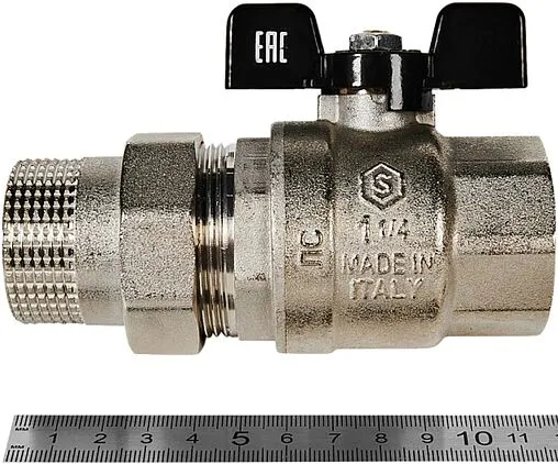 Кран шаровый с американкой 1¼&quot;в x 1¼&quot;н Stout ГОСТ Р 59553-2021 SVB-0007-200032