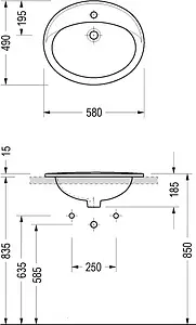 Раковина Serel 58 белый 1841 Раковина Serel 58 белый 1841, 2
