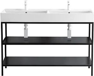 Консоль двухъярусная с умывальником напольная Cezares Cadro 120 чёрный CADRO-120/46/73-2C-PIA-MET-ST+CADRO-120-MENS-NERO+CADRO-120-MENS-NERO Консоль двухъярусная с умывальником напольная Cezares Cadro 120 чёрный CADRO-120/46/73-2C-PIA-MET-ST+CADRO-120-MENS-NERO+CADRO-120-MENS-NERO, 1