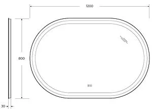 Зеркало с подсветкой Cezares Giubileo 120x80 с подогревом CZR-SPC-GIUBILEO-1200-800-TCH-WARM Зеркало с подсветкой Cezares Giubileo 120x80 с подогревом CZR-SPC-GIUBILEO-1200-800-TCH-WARM, 2