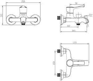 Смеситель для ванны SMARTsant Винтаж хром SM263503AA Смеситель для ванны SMARTsant Винтаж хром SM263503AA, 2