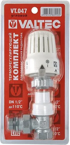 Вентиль терморегулирующий угловой ½" в/н Valtec VT.047.N.04 Вентиль терморегулирующий угловой ½" в/н Valtec VT.047.N.04