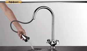 Смеситель для кухни с выдвижным изливом D&K Hessen Grimm хром DA1382501 Смеситель для кухни с выдвижным изливом D&K Hessen Grimm хром DA1382501, 4