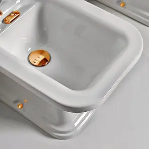 Биде напольное Kerasan Waldorf белый 4121K1bi/cr*1 Биде напольное Kerasan Waldorf белый 4121K1bi/cr*1, 5