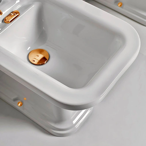 Биде напольное Kerasan Waldorf белый 4121K1bi/cr*1