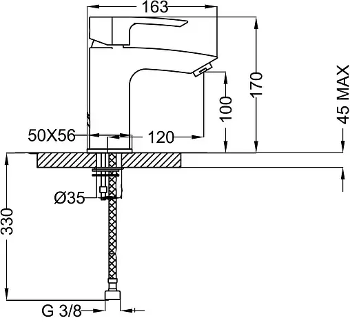 Смеситель для раковины Cezares Lillia хром LILLIA-LSM1-01-W0