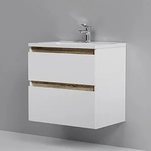 Тумба под умывальник подвесная Am.Pm X-Joy 55 чёрный матовый/светлое дерево M85AFHX0552BM, 5