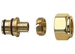 Концовка для труб из сшитого полиэтилена М24x19 x 18x2.5мм Far LadyFAR золото FL 0420 4443