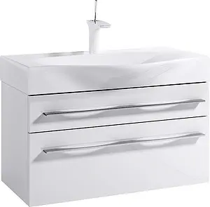 Тумба-умывальник подвесная Aqwella Milan 80 белый Mil.01.08/2/W+Ber.08.04.D Тумба-умывальник подвесная Aqwella Milan 80 белый Mil.01.08/2/W+Ber.08.04.D, 1