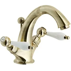 Смеситель для раковины Nobili Antica бронза/белый AT31118/6BR Смеситель для раковины Nobili Antica бронза/белый AT31118/6BR, 1