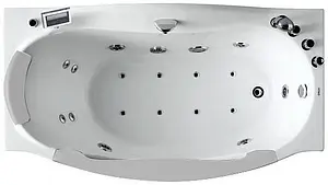 Ванна акриловая с гидромассажем Gemy 171x92 R G9072 K R, 2