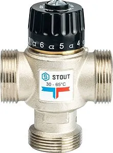Трехходовой термостатический смесительный клапан 1¼&quot; +30...+65°С Kvs 3.5 Stout SVM-0025-356532, 3