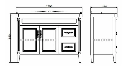 Тумба-умывальник напольная Comforty Палермо 120 белый 00004142367CF