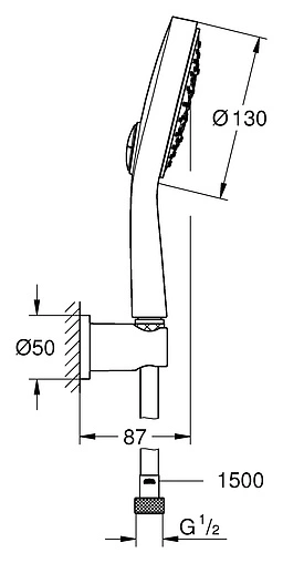 Душевой набор Grohe Power&amp;Soul Cosmopolitan белый 26174LS0
