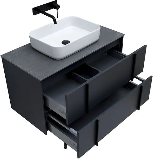 Тумба под умывальник подвесной Allen Brau Reality 90 антрацит 1.32006.AM