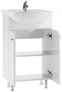 Тумба-умывальник напольная Айсберг Радуга 50 белый DA1140TR+46200081927581, 3