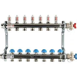Группа коллекторная с расходомерами 7 отводов 1&quot;н/н x ¾&quot;ек Rehau HKV-D 12080711002, 1