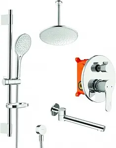 Душевая система со смесителем для ванны Swedbe Platta хром 5543 Душевая система со смесителем для ванны Swedbe Platta хром 5543, 1