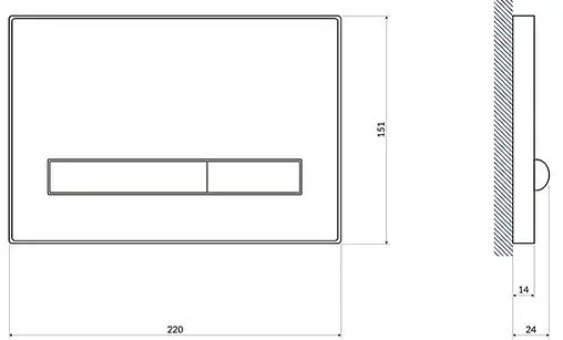 Комплект 6 в 1 Cersanit City CO DPL EO slim 64439 с кнопкой Pilot белый глянцевый