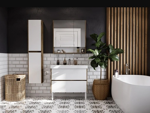 Тумба-умывальник Aquaton Сканди 90 белый/дуб рустикальный 1A2519K0SDZ90