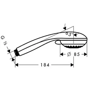 Лейка ручного душа Hansgrohe Crometta 85 Multi 3jet хром 28563000 Лейка ручного душа Hansgrohe Crometta 85 Multi 3jet хром 28563000, 2