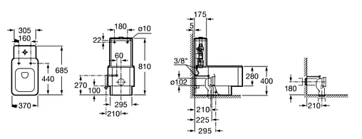 Чаша унитаза Roca Element белый 342577000 Чаша унитаза Roca Element белый 342577000