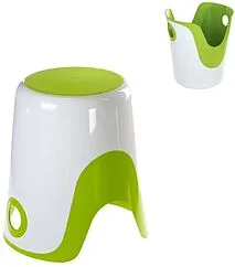 Корзина для белья 2 в 1 Fixsen Wendy белый/зелёный FX-7073-60