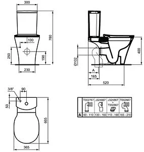 Бачок для унитаза Ideal Standard Connect Air Cutve белый E073901 Бачок для унитаза Ideal Standard Connect Air Cutve белый E073901, 2