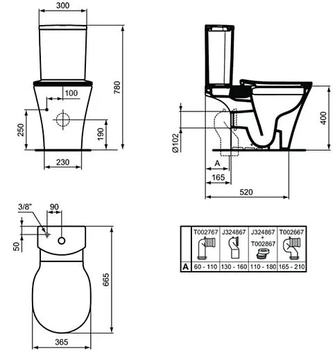 Бачок для унитаза Ideal Standard Connect Air Cutve белый E073901 Бачок для унитаза Ideal Standard Connect Air Cutve белый E073901