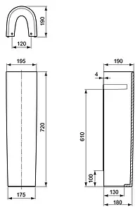 Пьедестал Ideal Standard Active белый T419801 Пьедестал Ideal Standard Active белый T419801, 2
