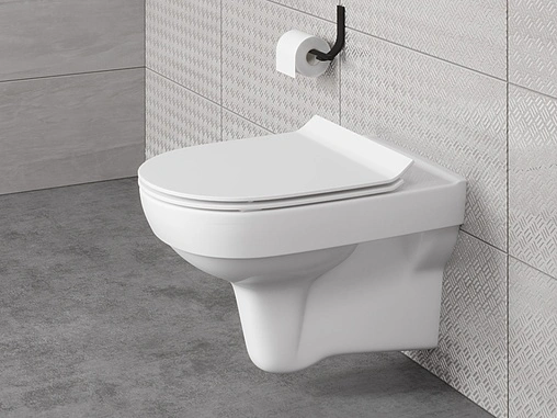 Комплект 6 в 1 Cersanit City New Clean On S-SET-CITYC/LPRO/S-DL/In-Wg-w с кнопкой Intera BU-INT/WHG/GL белый глянцевый