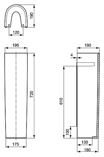 Пьедестал Ideal Standard Active белый T419801 Пьедестал Ideal Standard Active белый T419801