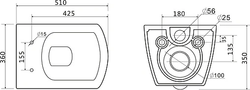 Унитаз подвесной безободковый BelBagno Carina белый BB514CHR