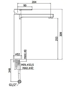 Смеситель для раковины Paffoni Ringo хром RIN081CR Смеситель для раковины Paffoni Ringo хром RIN081CR, 2