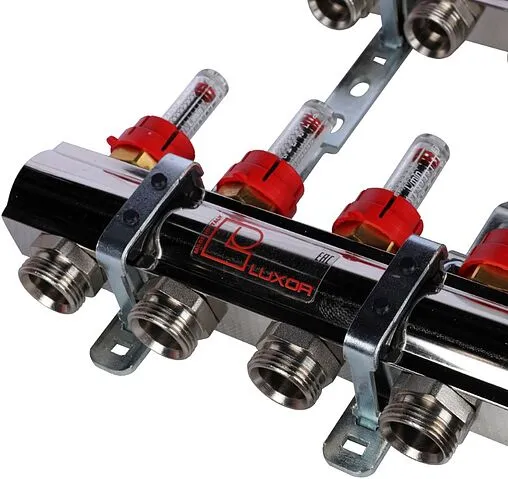 Группа коллекторная с расходомерами 4 отвода 1&quot;в/в x ¾&quot;ек Luxor CD 473M/4 15652704MN