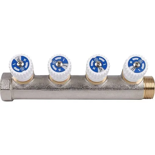 Коллектор регулирующий проходной 4 отвода ¾&quot;в/н x ½&quot;к Stout SMB 6851 341204