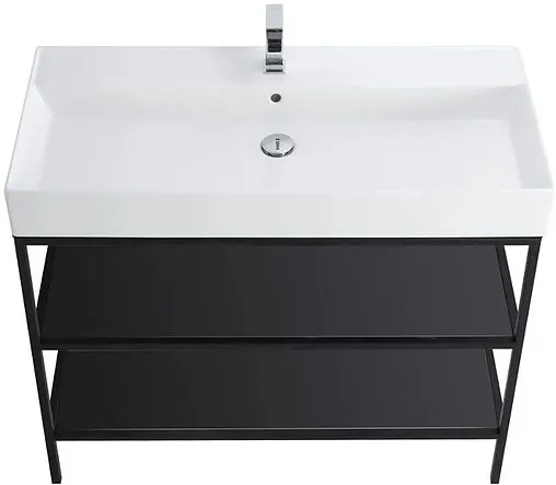 Консоль с умывальником напольная Cezares Cadro 80 чёрный CADRO-80/46/73-2C-PIA-MET-ST+CADRO-80-MENS-NERO+CADRO-80-MENS-NERO Консоль с умывальником напольная Cezares Cadro 80 чёрный CADRO-80/46/73-2C-PIA-MET-ST+CADRO-80-MENS-NERO+CADRO-80-MENS-NERO