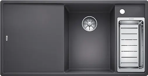 Мойка кухонная Blanco Axia III 6 S-F 100 R (доска стекло) тёмная скала 523490