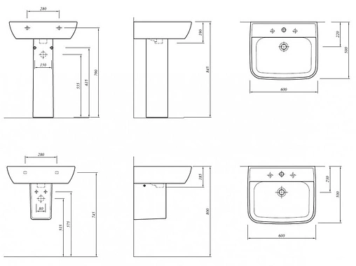 Раковина Kale Babel 60 белый 7111110500