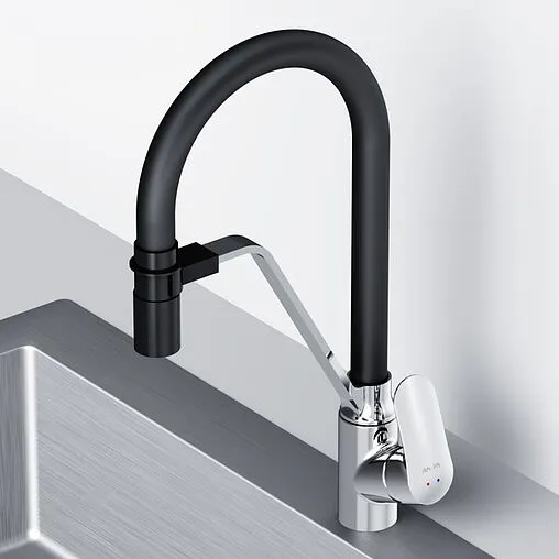 Смеситель для кухни с подключением к фильтру Am.Pm Like хром/чёрный F8007802