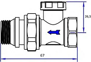 Вентиль запорный прямой ½" в/н IVANCI IVC.103002.N.03 Вентиль запорный прямой ½" в/н IVANCI IVC.103002.N.03, 2
