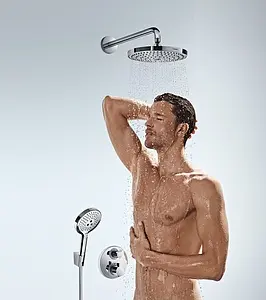 Лейка верхнего душа с настенным креплением Hansgrohe Raindance Select S 240 2jet хром 26466000, 5