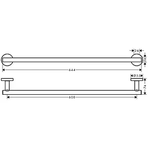 Полотенцедержатель Hansgrohe Logis Universal хром 41716000, 2